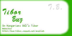 tibor buz business card